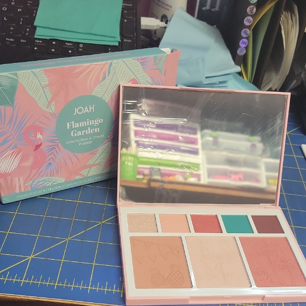 KISS Joah Flamingo Garden Eyeshadow & Cheek Palette NEW